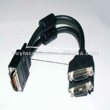 59pin DVI Splitter Cable to split the video signal from your DMS-59 DVI video output to two separate monitors